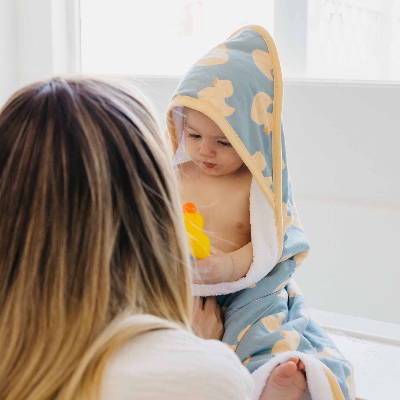 Copper Pearl Premium Baby Knit Hooded Towel | Ducky