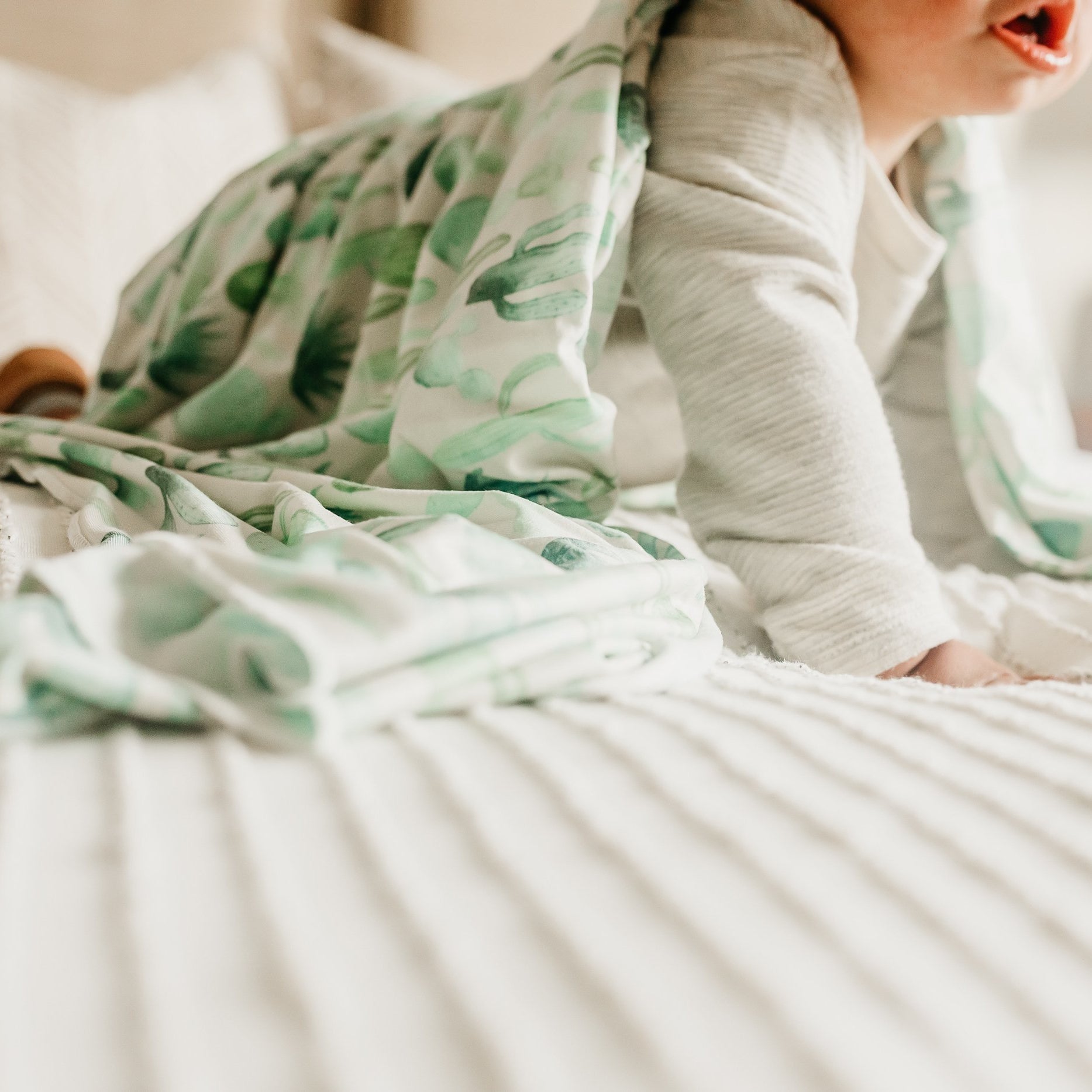 Copper Pearl Knit Swaddle Blanket | Desert