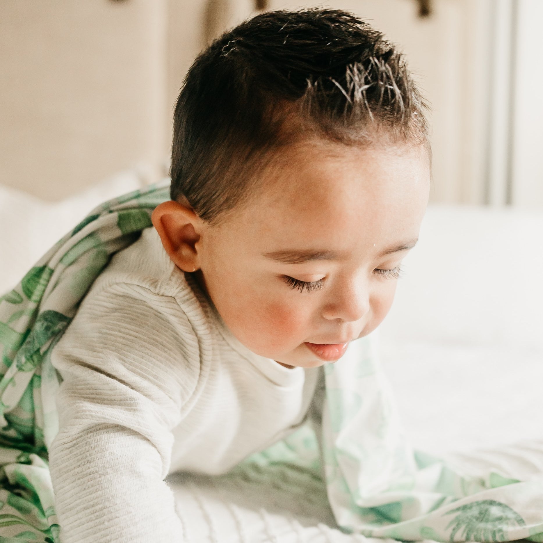 Copper Pearl Knit Swaddle Blanket | Desert