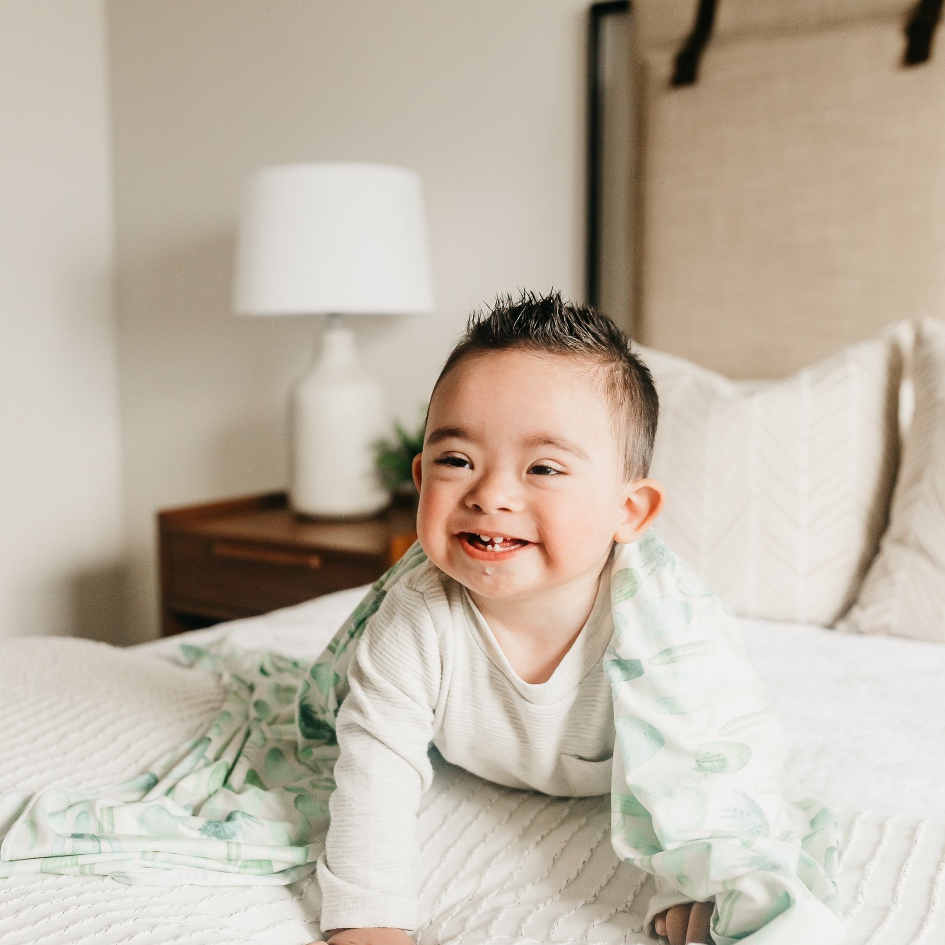 Copper Pearl Knit Swaddle Blanket | Desert