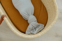 Copper Pearl Rib Knit Swaddle Blanket | Ash