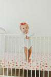 Copper Pearl Premium Knit Fitted Crib Sheet | Strawberry