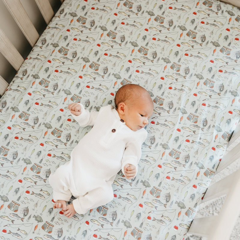 Copper Pearl Premium Knit Fitted Crib Sheet | Trout