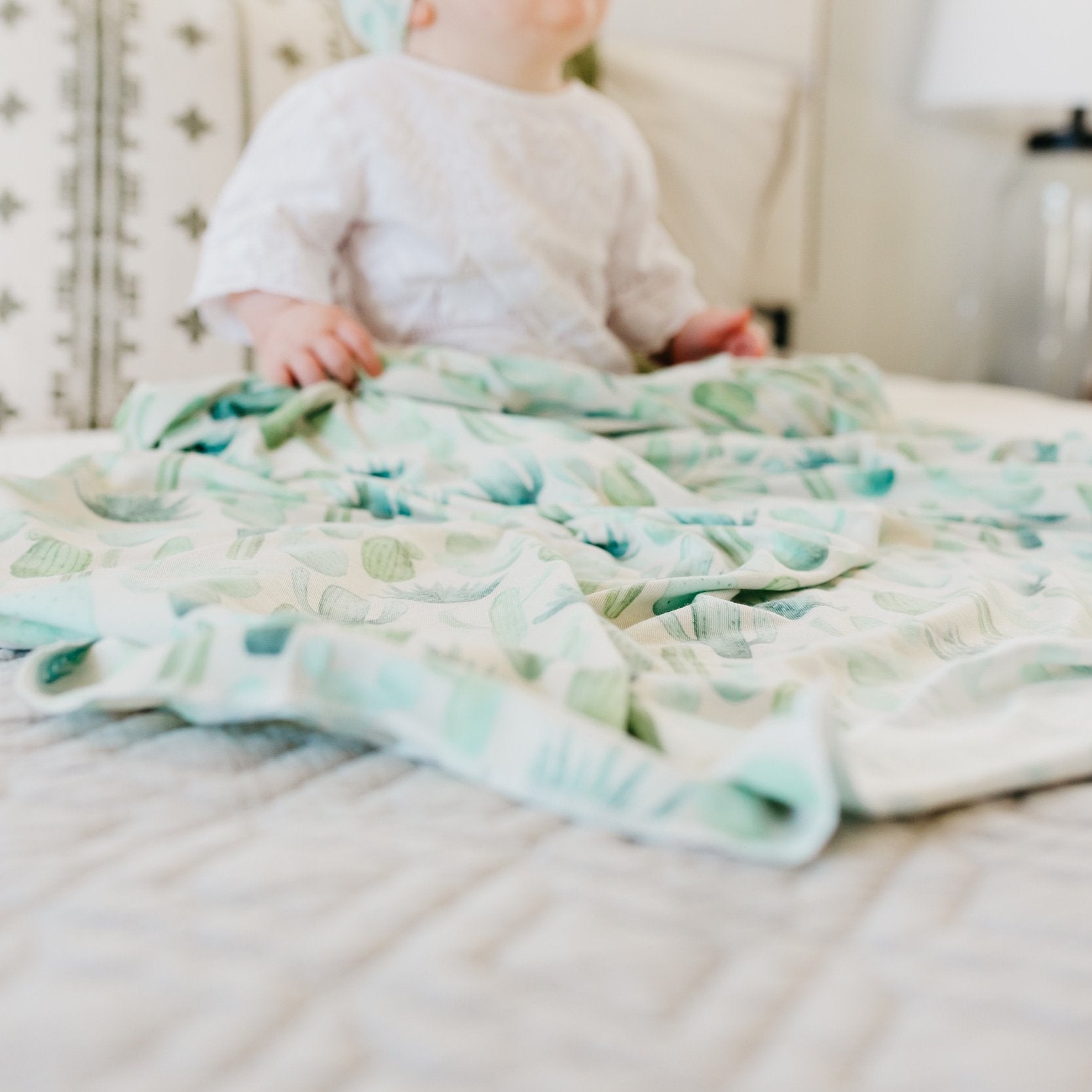 Copper Pearl Knit Swaddle Blanket | Desert