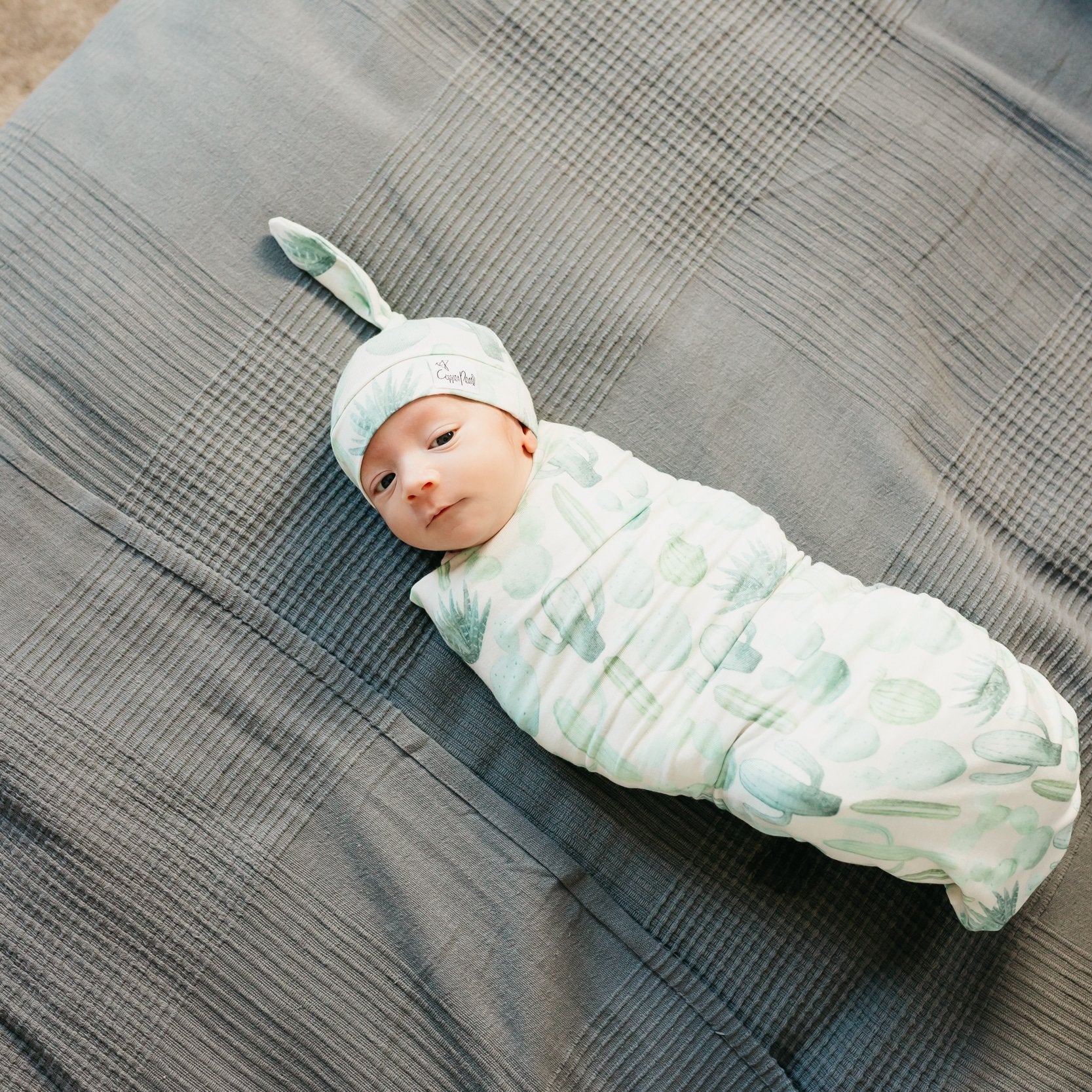 Copper Pearl Knit Swaddle Blanket | Desert