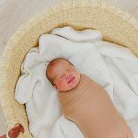 Copper Pearl Knit Swaddle Blanket | Pecan