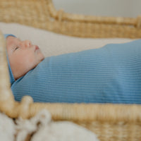 Copper Pearl Rib Knit Swaddle Blanket | Atlantic