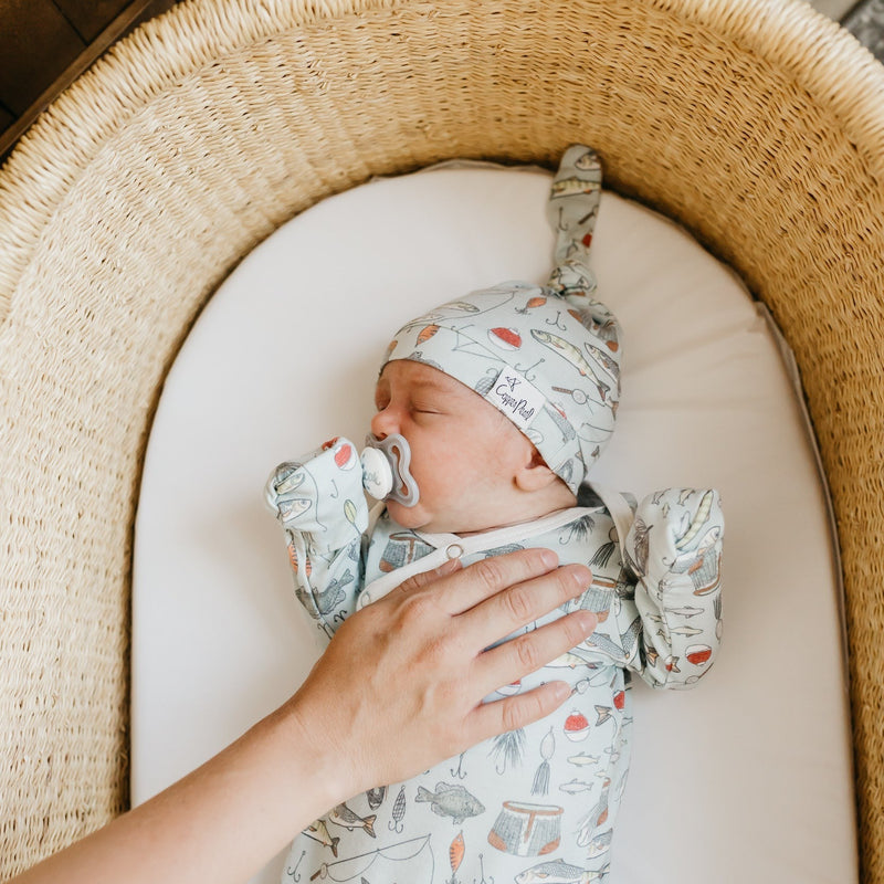 Copper Pearl Newborn Knotted Gown | Trout