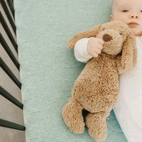 Copper Pearl Premium Knit Fitted Crib Sheet | Emerson