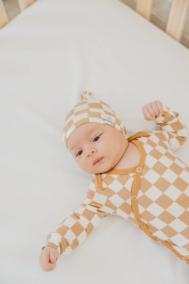 Copper Pearl Top Knot Hat | Rad