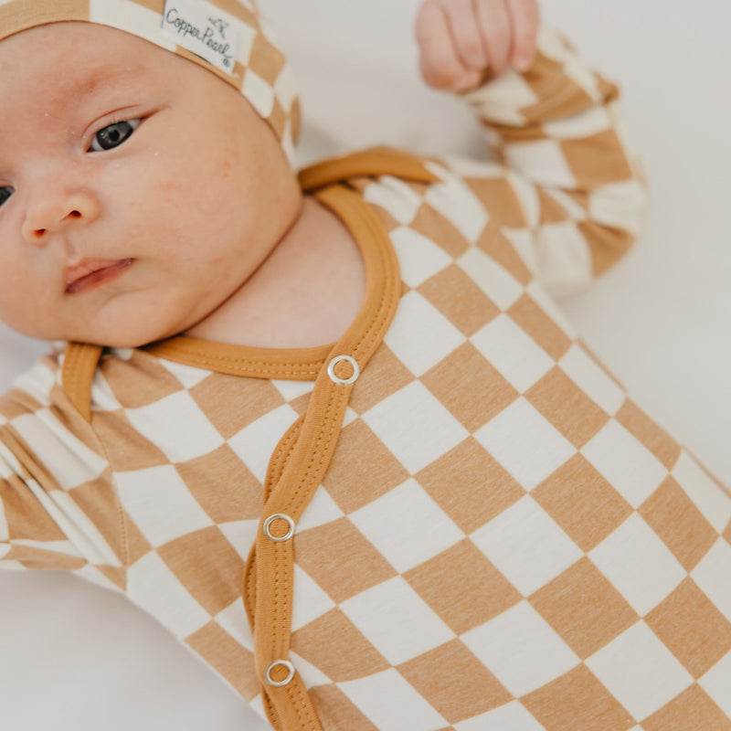 Copper Pearl Newborn Knotted Gown | Rad