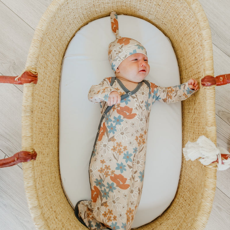 Copper Pearl Newborn Knotted Gown | Eden