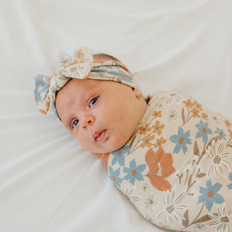 Copper Pearl Knit Headband Bow | Eden