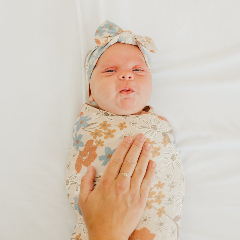 Copper Pearl Knit Headband Bow | Eden