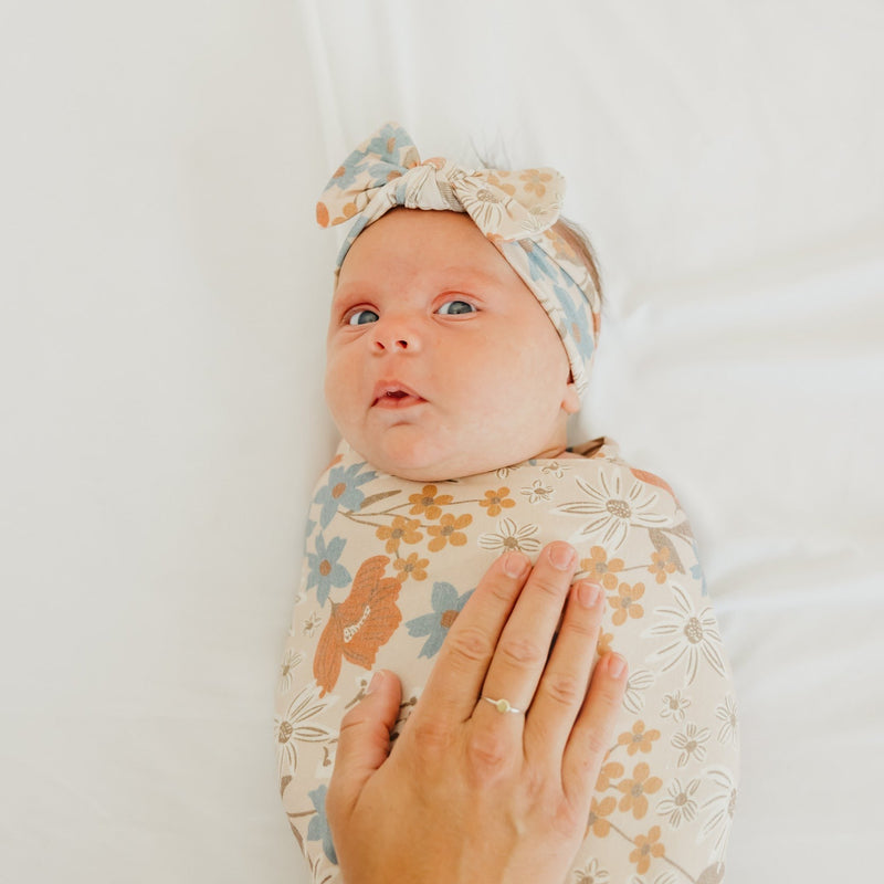 Copper Pearl Knit Headband Bow | Eden