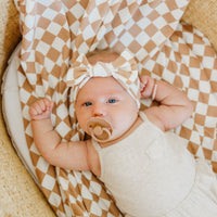 Copper Pearl Knit Headband Bow | Rad