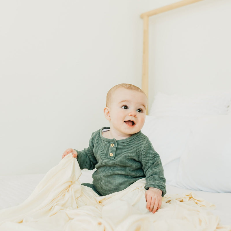 Copper Pearl Knit Swaddle Blanket | Yuma