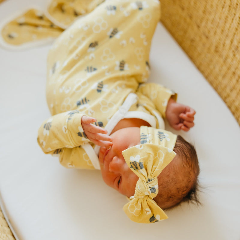 Copper Pearl Newborn Knotted Gown | Honeycomb