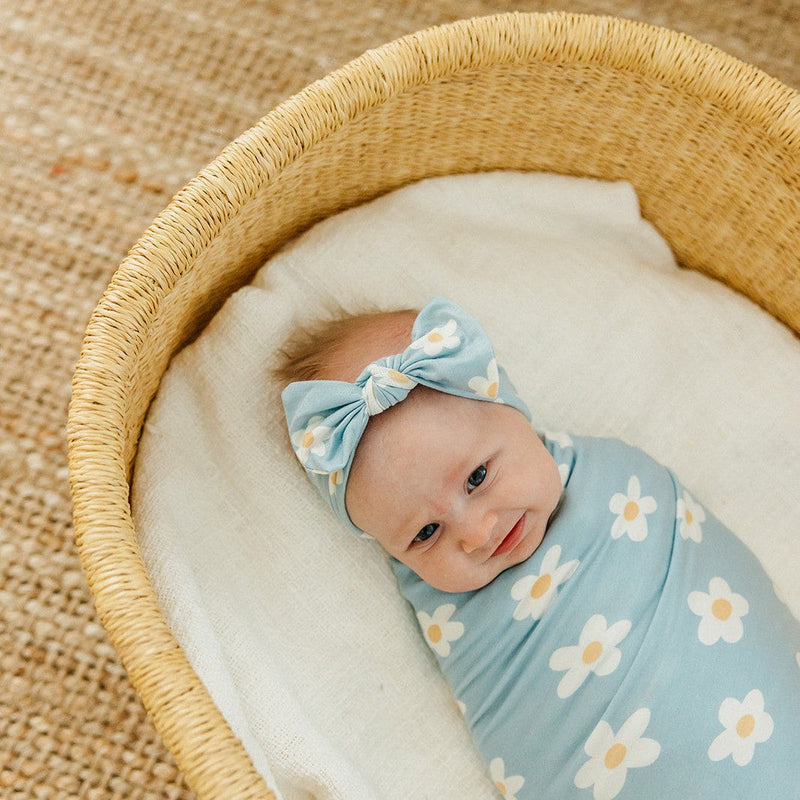 Copper Pearl Knit Headband Bow | Della