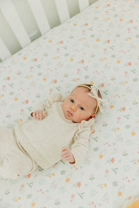 Copper Pearl Premium Knit Fitted Crib Sheet | Mabel