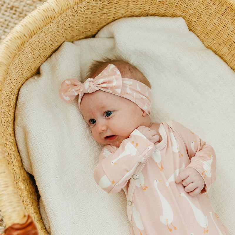 Copper Pearl Newborn Knotted Gown | Goosie