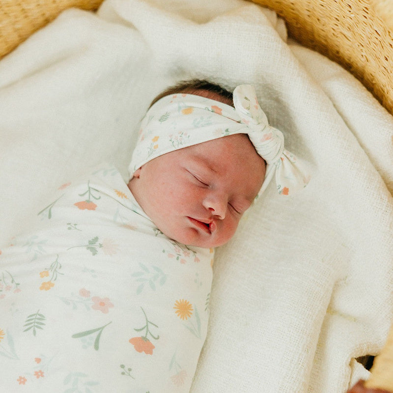 Copper Pearl Knit Headband Bow | Mabel