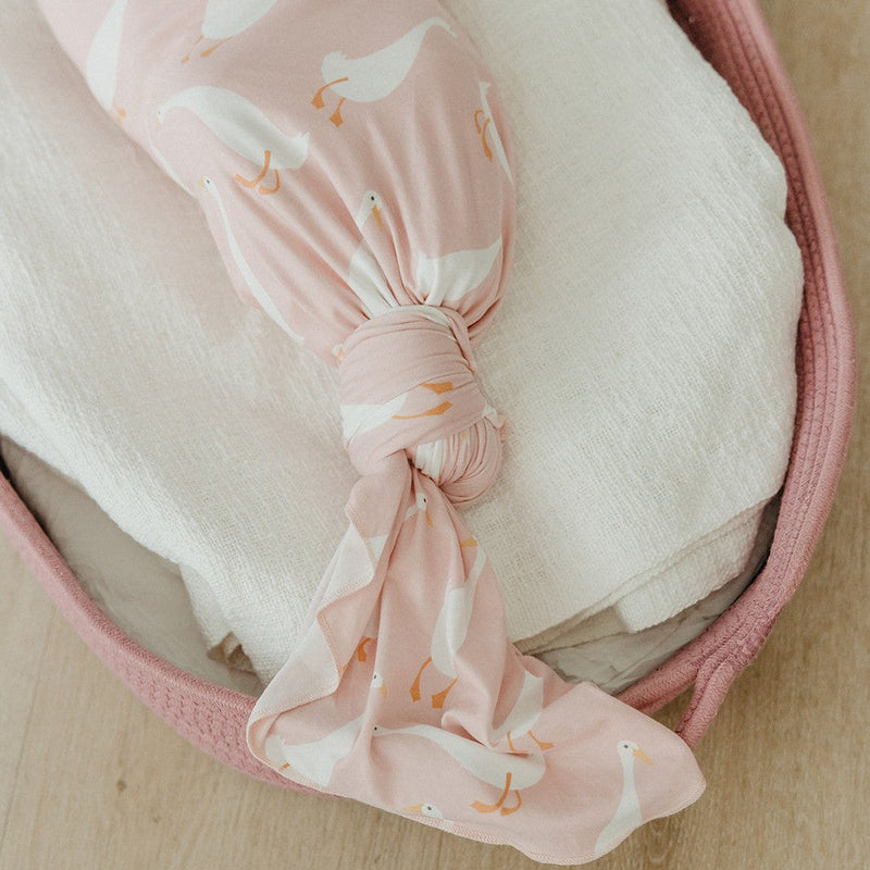Copper Pearl Knit Swaddle Blanket | Goosie