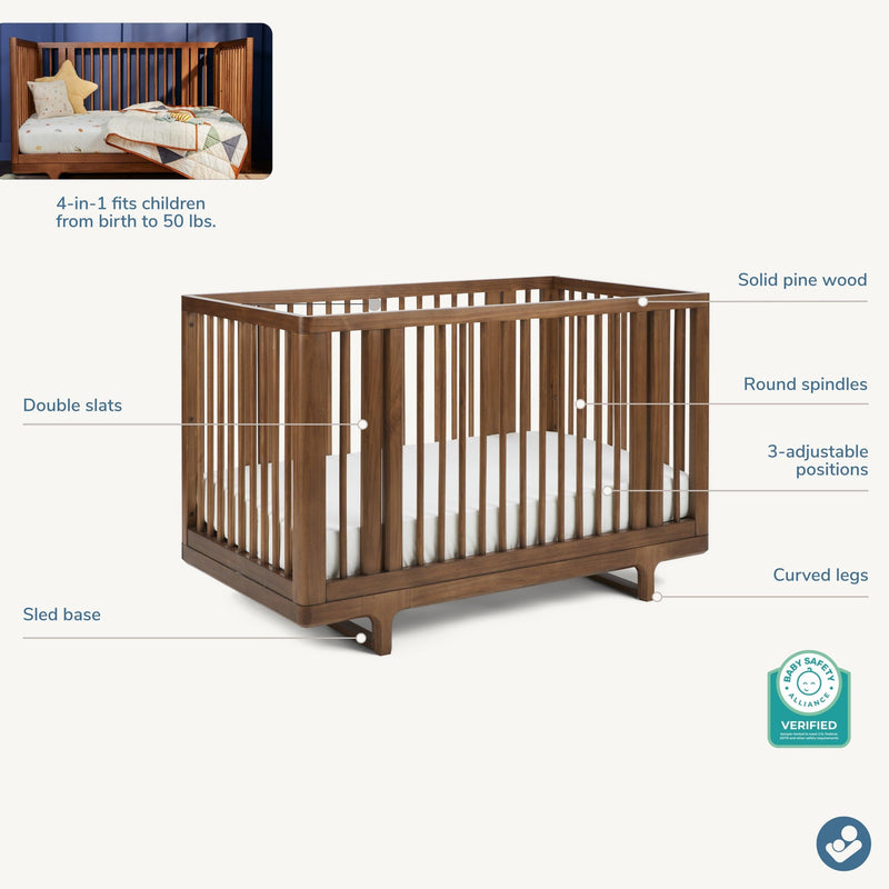 Maxi-Cosi Nursery Embraced Forms 4-in-1 Convertible Crib