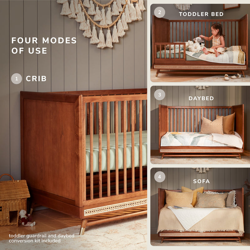 Maxi-Cosi Nursery Everheart 4-in-1 Convertible Crib with Toddler Bed/Daybed Conversion Kit