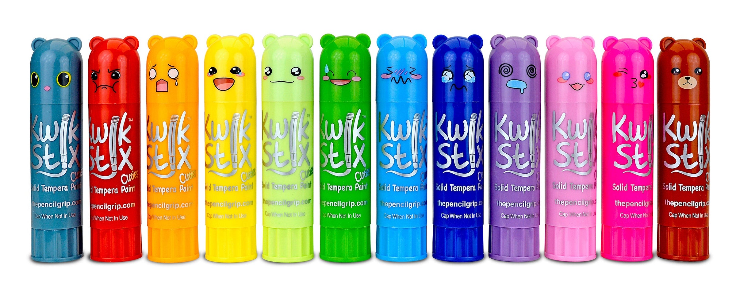 The Pencil Grip Kwik Stix Paint Sticks Cuties, Set of 12 Colors