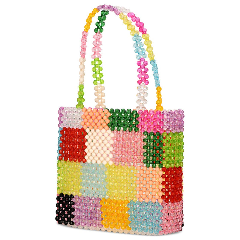 Iscream Color Block Beaded Bag