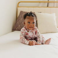 Copper Pearl Bamboo Convertible Zip-Up Footie | Deborah