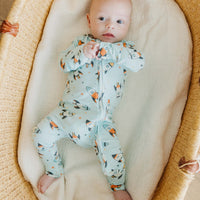 Copper Pearl Bamboo Convertible Zip-Up Footie | Rocketeer