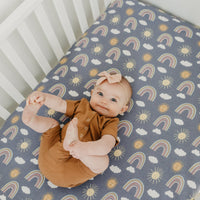 Copper Pearl Premium Knit Fitted Crib Sheet | Hope