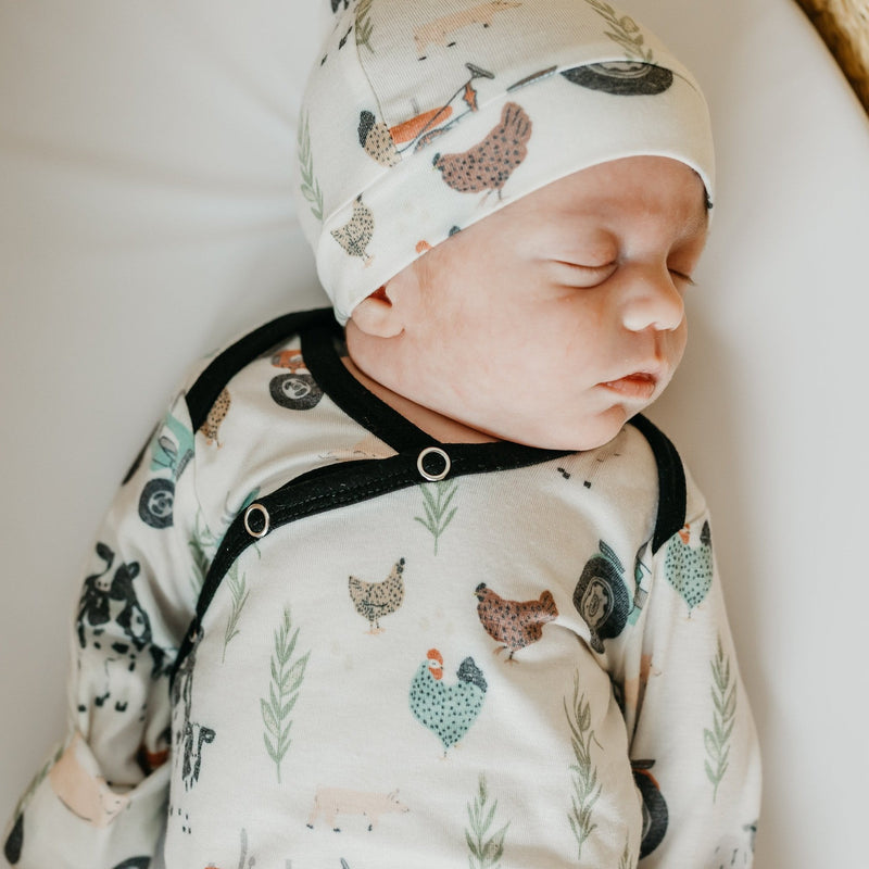 Copper Pearl Newborn Knotted Gown | Jo