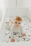 Copper Pearl Premium Knit Fitted Crib Sheet | Jo