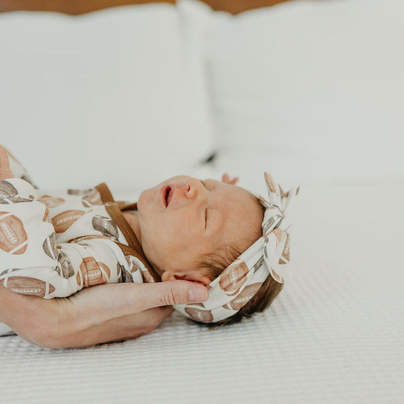 Copper Pearl Knit Headband Bow | Blitz