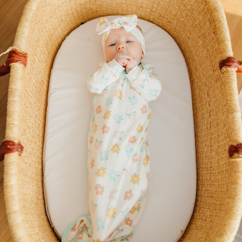 Copper Pearl Newborn Knotted Gown | Daisy