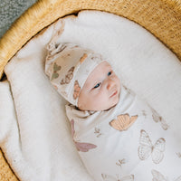 Copper Pearl Knit Swaddle Blanket | Luna