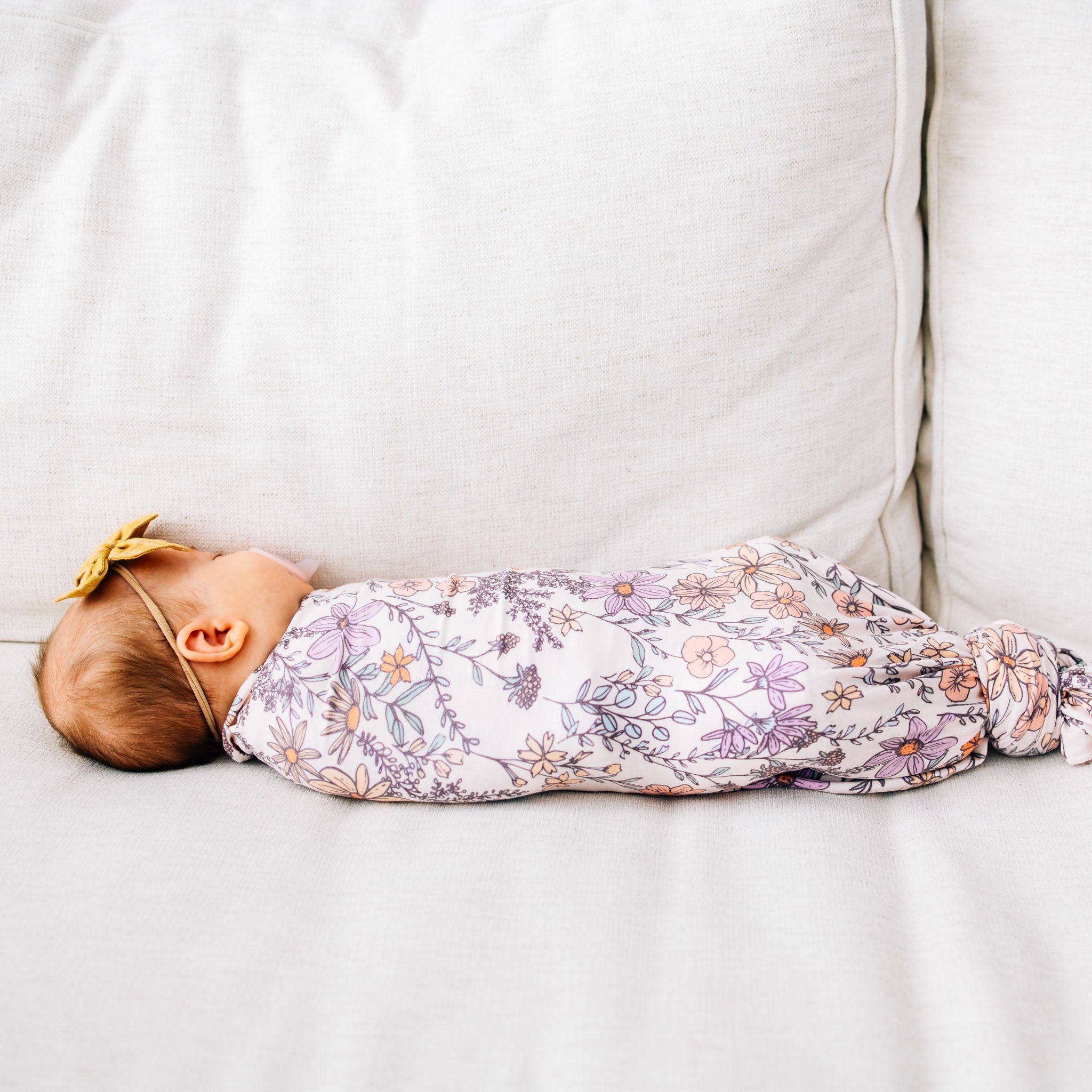 Copper Pearl Knit Swaddle Blanket | Flora