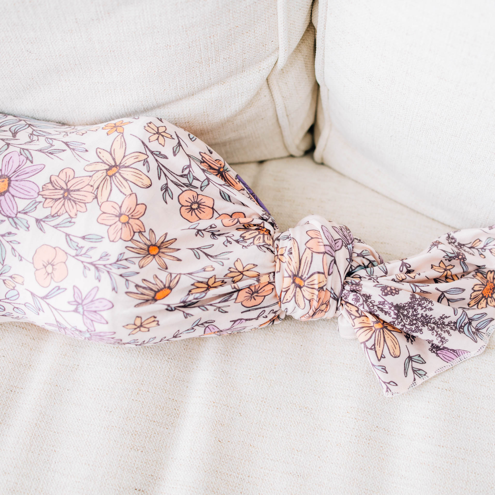 Copper Pearl Knit Swaddle Blanket | Flora