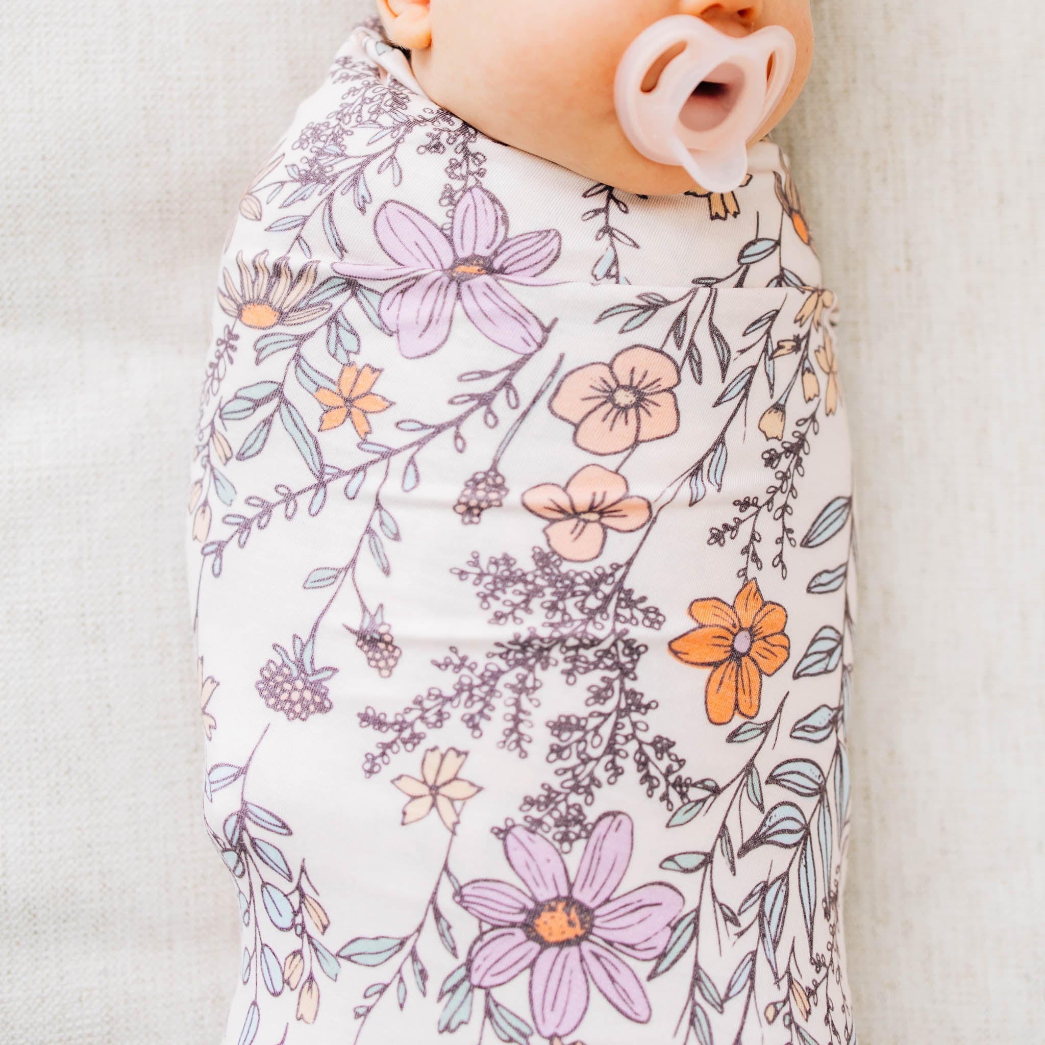 Copper Pearl Knit Swaddle Blanket | Flora