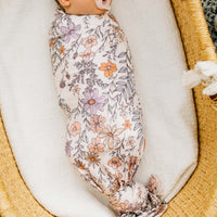 Copper Pearl Knit Swaddle Blanket | Flora