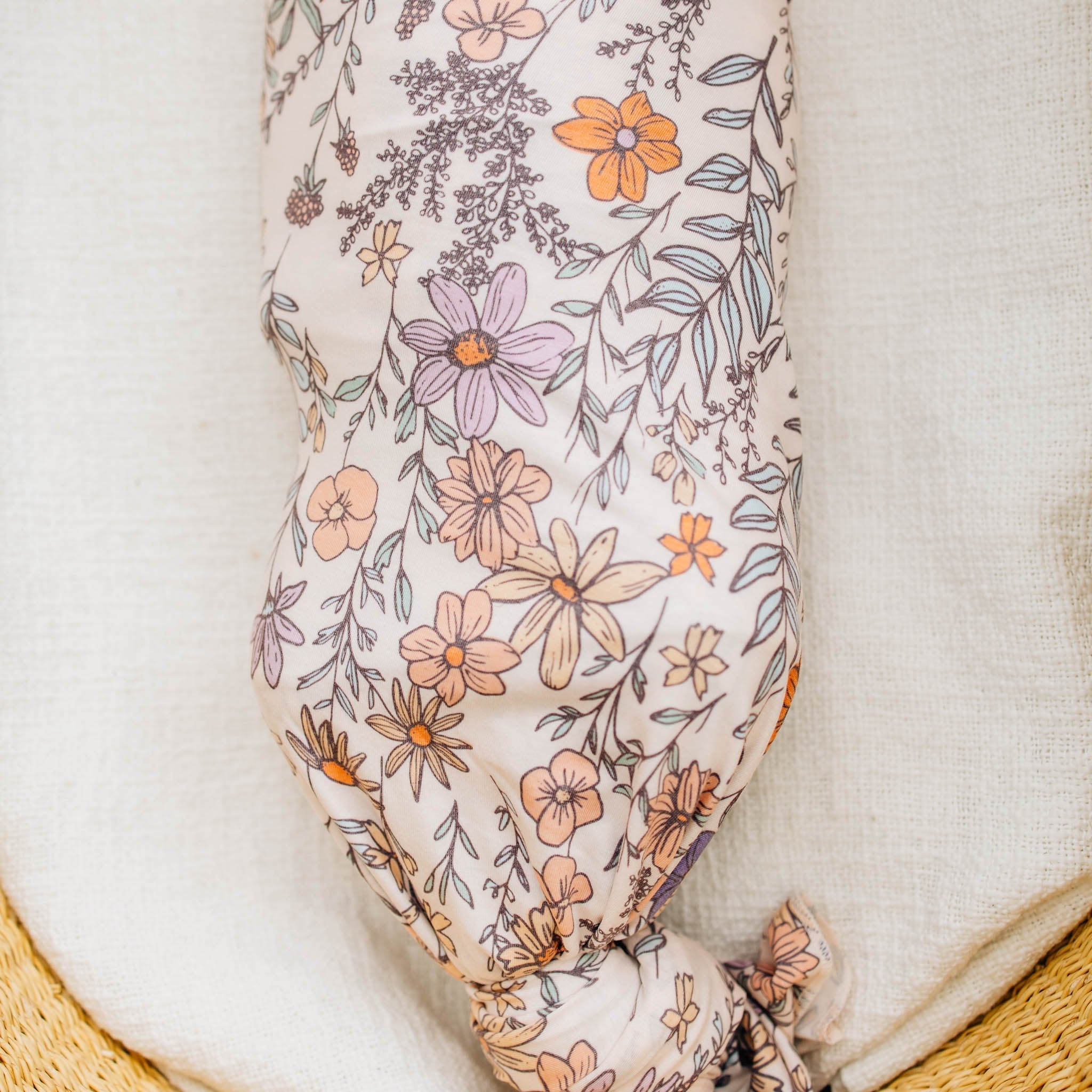 Copper Pearl Knit Swaddle Blanket | Flora