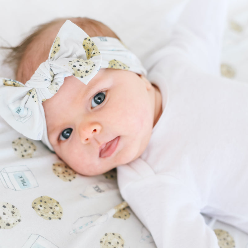 Copper Pearl Knit Headband Bow | Chip