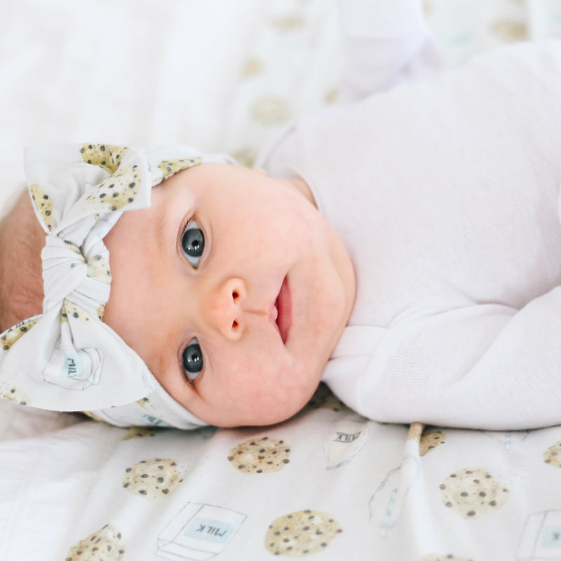 Copper Pearl Knit Headband Bow | Chip