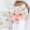 Copper Pearl Knit Headband Bow | Chip