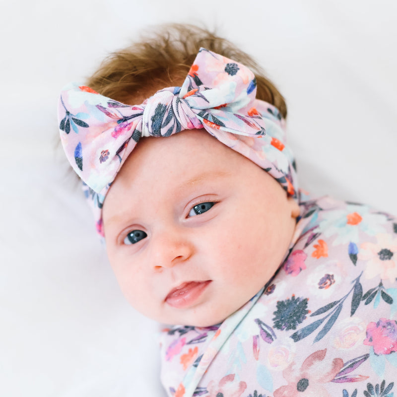 Copper Pearl Knit Headband Bow | Morgan