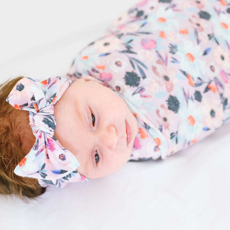 Copper Pearl Knit Headband Bow | Morgan