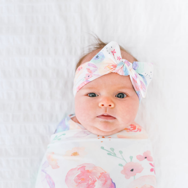 Copper Pearl Knit Headband Bow | Bloom